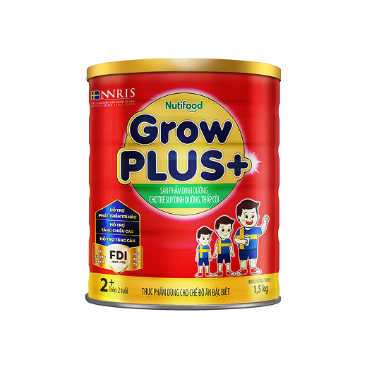 Sữa GrowPLUS+ Đỏ 2+ 1.5kg (Từ 2 tuổi) (giao mẫu ngẫu nhiên)