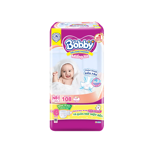 Miếng lót Bobby size Newborn 1 108 miếng