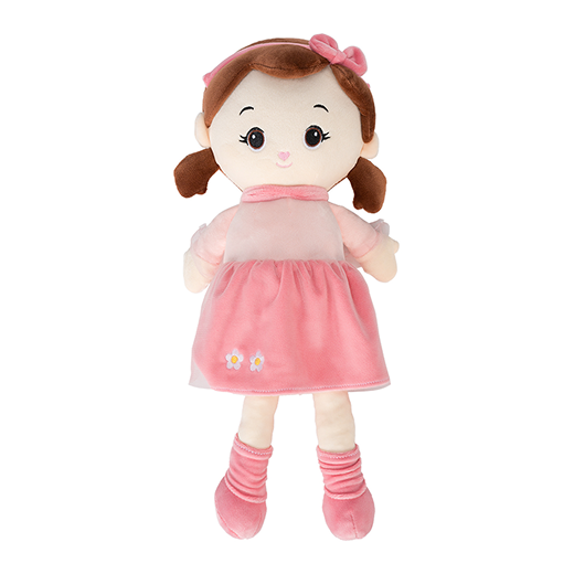 Búp bê nhồi bông nhí tóc nơ hồng Animo C310