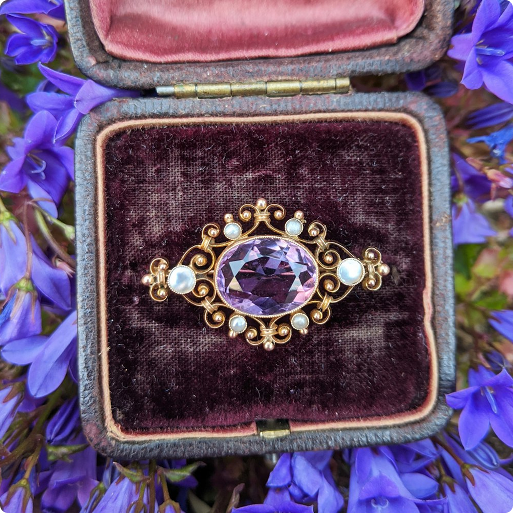 Nhẫn Cocktail Amethyst